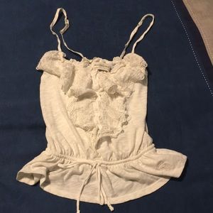 Donated Abercrombie White Lace Crop Top Tank